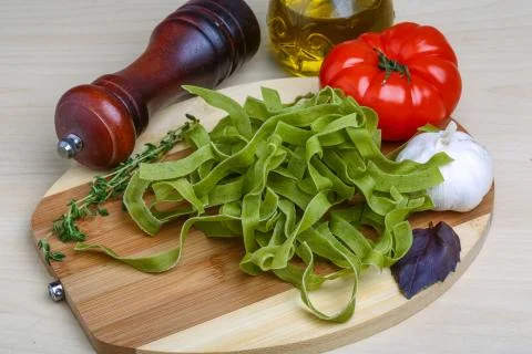 Raw tagliatelle Stock Photos