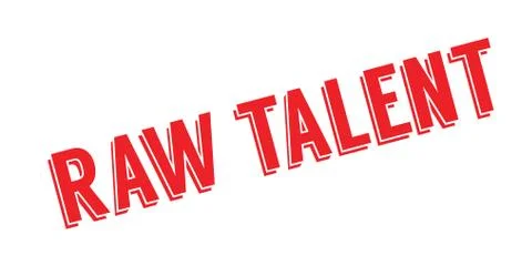 Raw Talent rubber stamp Stock Illustration