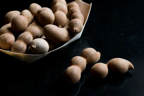 Raw tamarind fruit Stock Photos