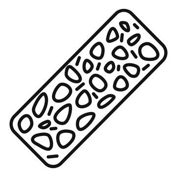 Raw tempeh block fermented soy product healthy food icon Illustrazione stock