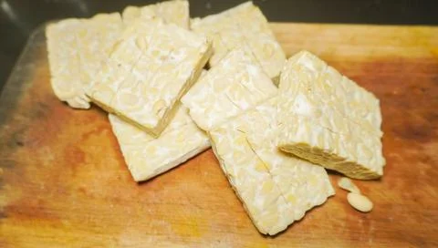 Raw tempeh Stock Photos