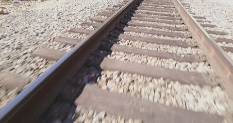 Raw Train tracks Stock Footage 85588076