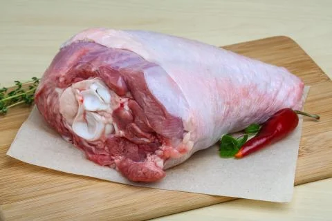 Raw turkey leg Stock Photos
