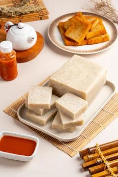 Raw Turnip cake Stock Photos