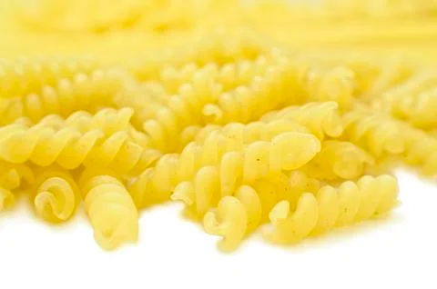 Raw twisted pastas Stock Photos