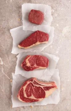 Raw uncooked beef steak Stock Photos