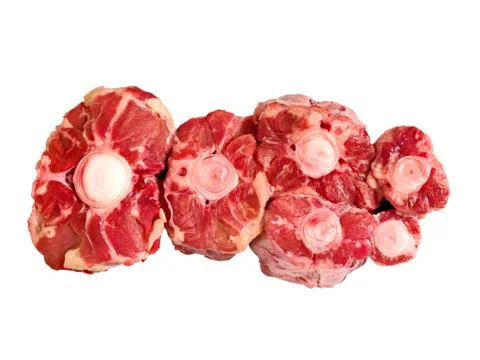 Raw uncooked beef tail Stock Photos