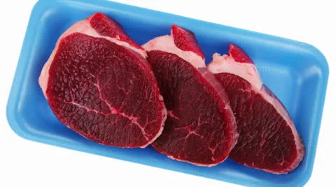 Raw uncooked fat lamb Vídeos de archivo 25165448