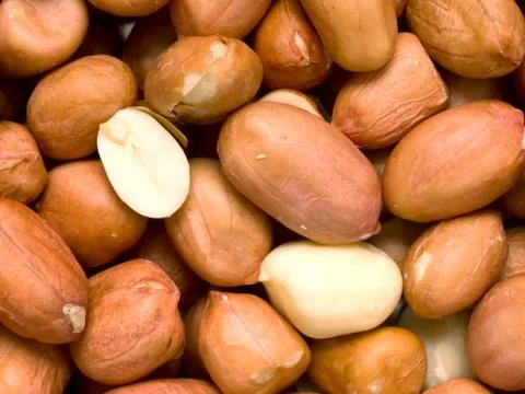 Raw uncooked peanuts Stock Photos