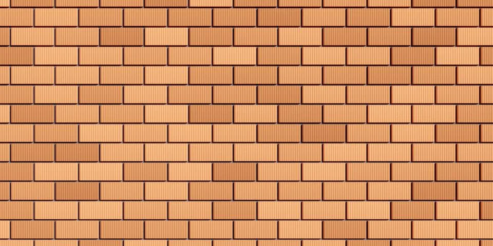 Raw, unrendered masonry bricks wall background texture, frame filling Stock Illustration