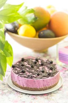 Raw vegan cake Stock Photos