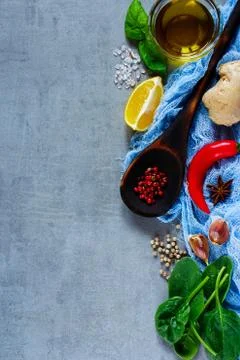Raw vegetable ingredients Stock Photos