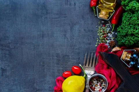 Raw vegetable ingredients Stock Photos