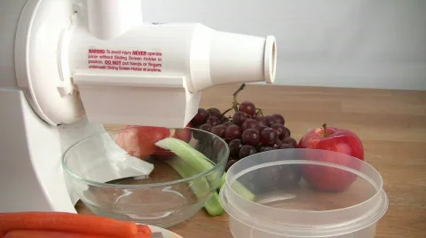 Raw Vegetable Juicer Stock Footage 111339