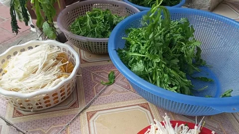 Raw vegetable processing Stock Footage 301315874