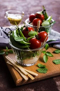 Raw vegetable salad Stock Photos