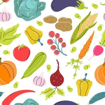 Raw vegetables, cabbage, carrots, tomatoes, beets on a white background. Illustrazione stock