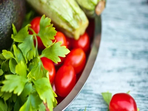 Raw vegetables Stock Footage 71555071