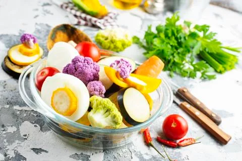 Raw vegetables Stock Photos