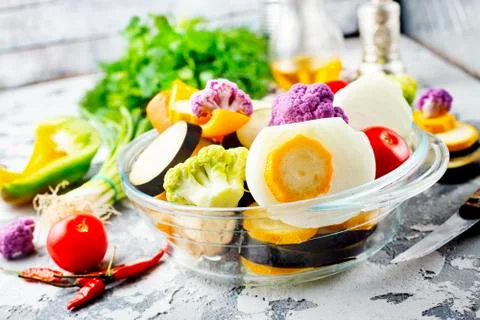 Raw vegetables Stock Photos