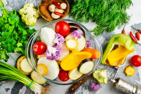 Raw vegetables Stock Photos