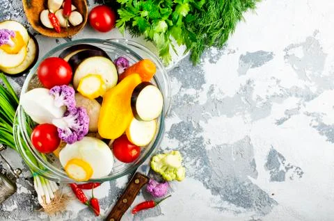 Raw vegetables Stock Photos