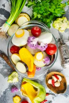 Raw vegetables Stock Photos