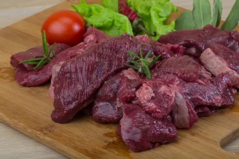 Raw venison Foto stock