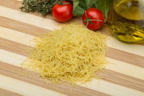 Raw vermicelli Stock Photos