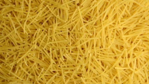 Raw vermicelli, rotating. View from above. Stock Footage 288815098