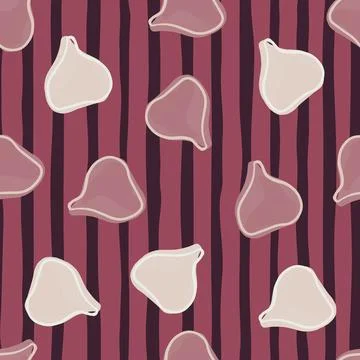 Raw vitamin seamless pattern in pale tones with doodle fig elements print. St Stock Illustration