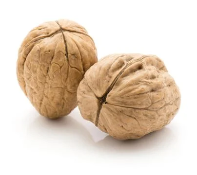 Raw walnut isolated on white Foto stock