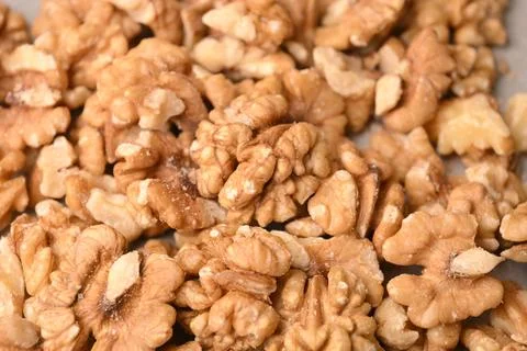 Raw Walnut Kernel Texture Premium Natural Dry Fruit Macro Background Stock Photos