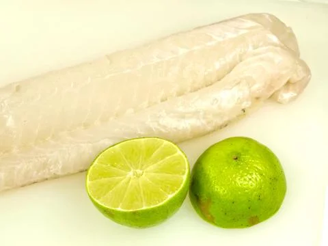 Raw white fish Stock Photos