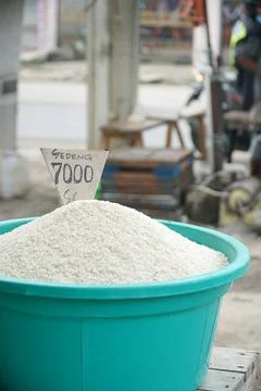 Raw white rice Stock Photos