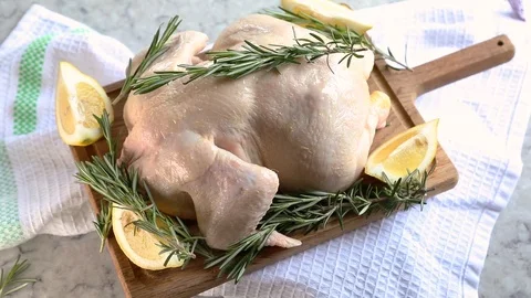 Raw whole chicken Stock Footage 106107190