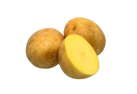 Raw whole potatoes. Stock Photos