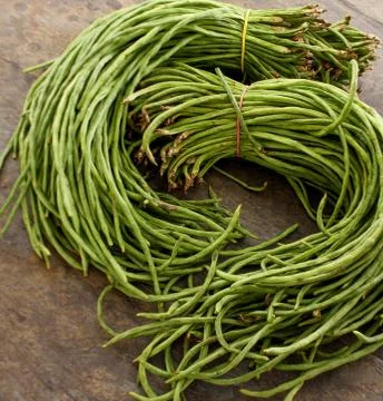 Raw yard beans Stock Photos