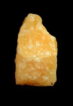 Raw Yellow calcite Fotos Stock