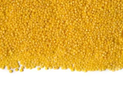 Raw yellow millet Stock Photos