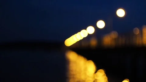 Rawai Beach at Dusk with Bokeh effects Stock Footage 82473142