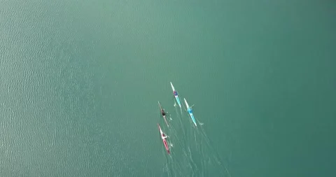 Rawing in the lake 03 Stock Footage 220785885