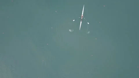 Rawing in the lake 05 Stock Footage 220787600