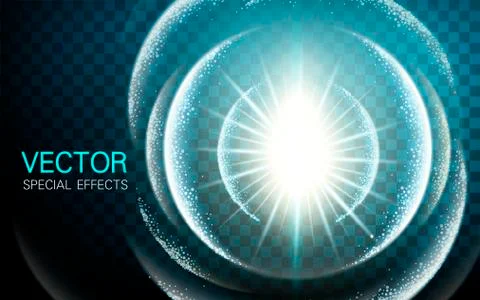 Ray and ripple elements Stock Illustration