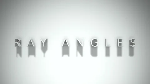 Ray angles 3D title animation with shadows on a white background Video stock 297800052