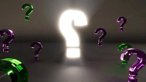 Ray beam sign question mark bg rotate endless Video stock 333386693