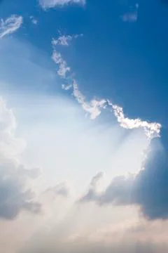 Ray blue sky Stock Photos