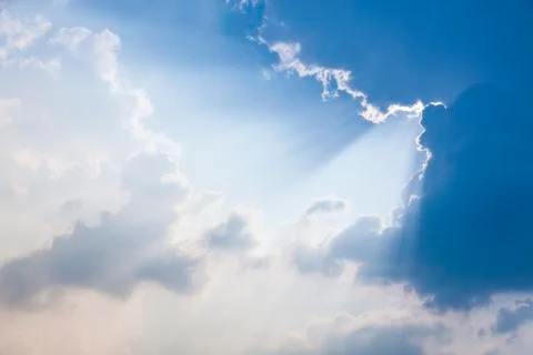 Ray blue sky Stock Photos