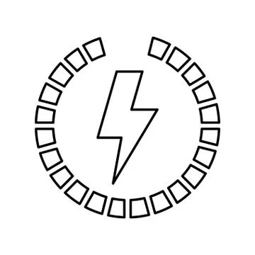 Ray electricity symbol Stock Illustration