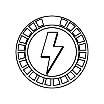 Ray electricity symbol Stock Illustration